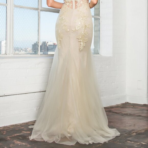 Halter Neck Sequined Mermaid Dress GSGL2243 - Picture 6 of 6